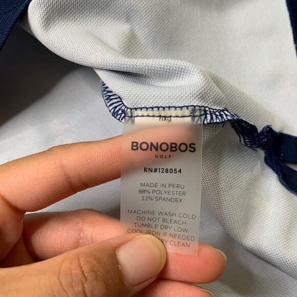 Bonobos Shirt Mens L Large Navy Blue SLIM Fit Stretch Performance Active Golf - Picture 6 of 11